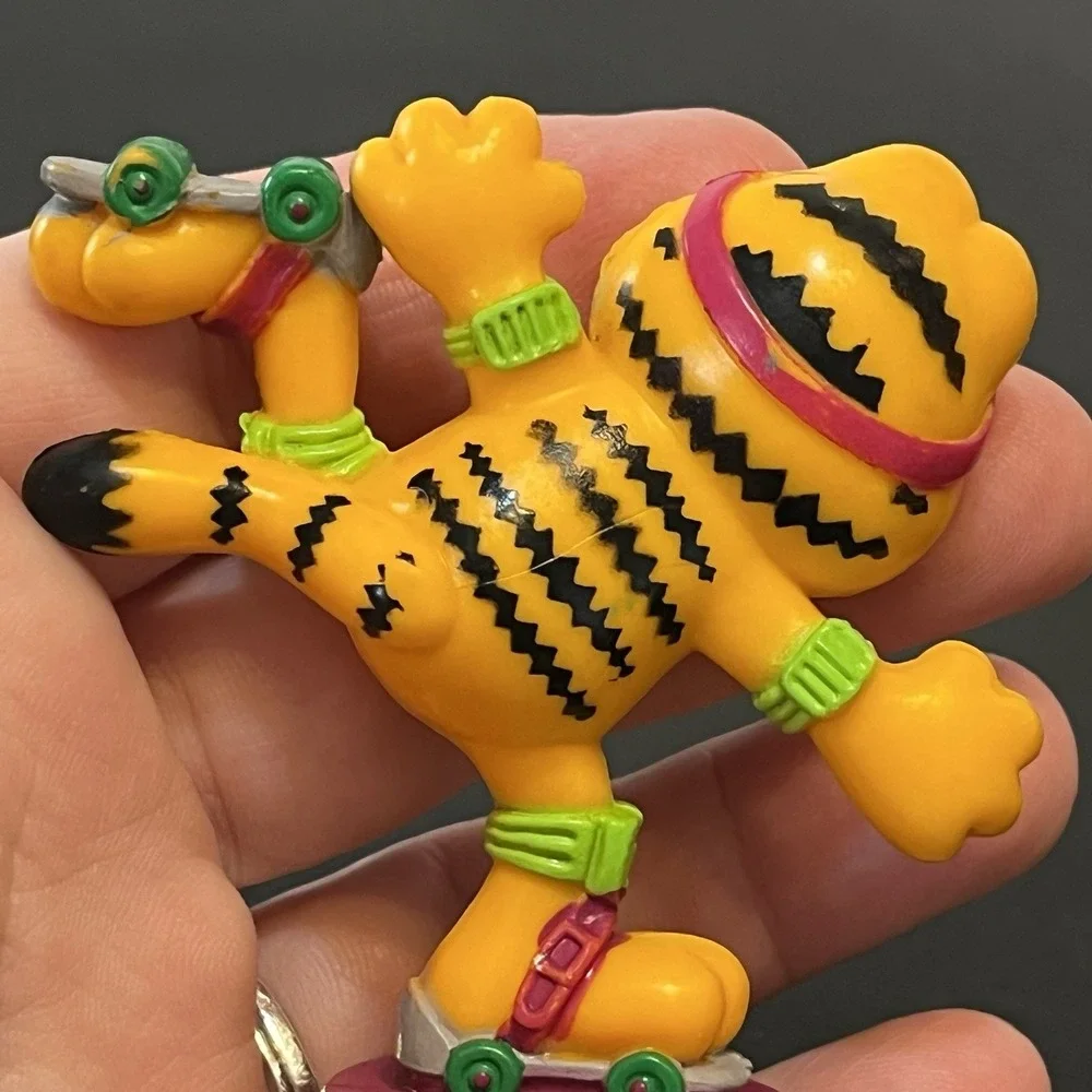 Vintage 1981 Garfield On Roller Skates & In Motion PVC Mini Figurine Figure Lot